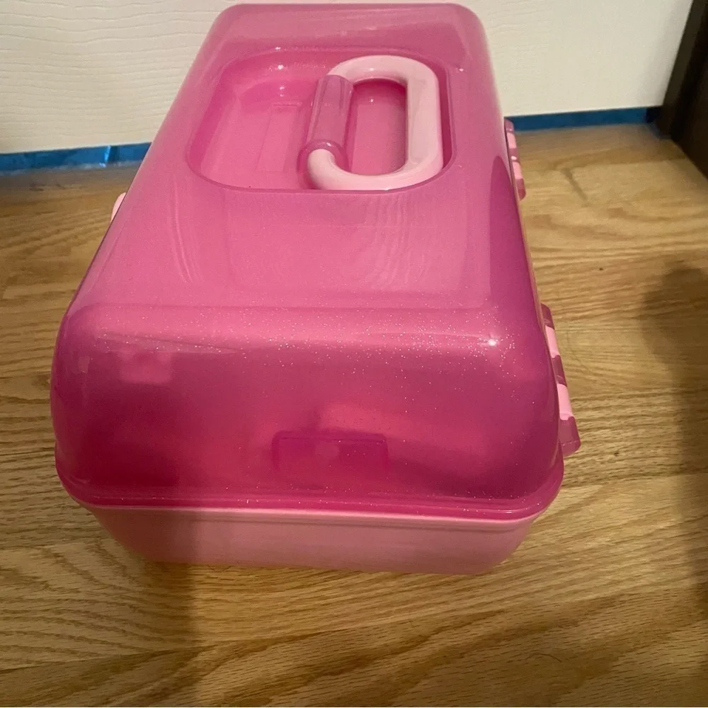 Caboodles Pink Two Tone Makeup Case Made in USA